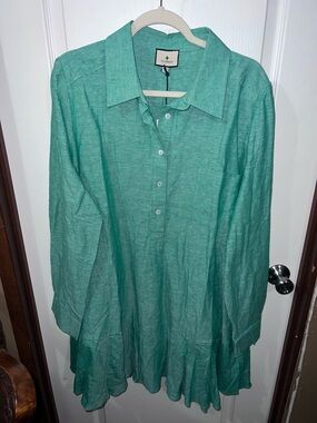 Tuckernuck Green Linen Shirt